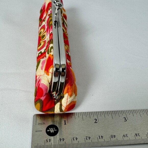 Vera Bradley Folkloric Slim Glasses Case Kisslock Boho Floral Retired Pattern - Picture 7 of 10